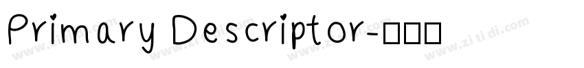Primary Descriptor字体转换